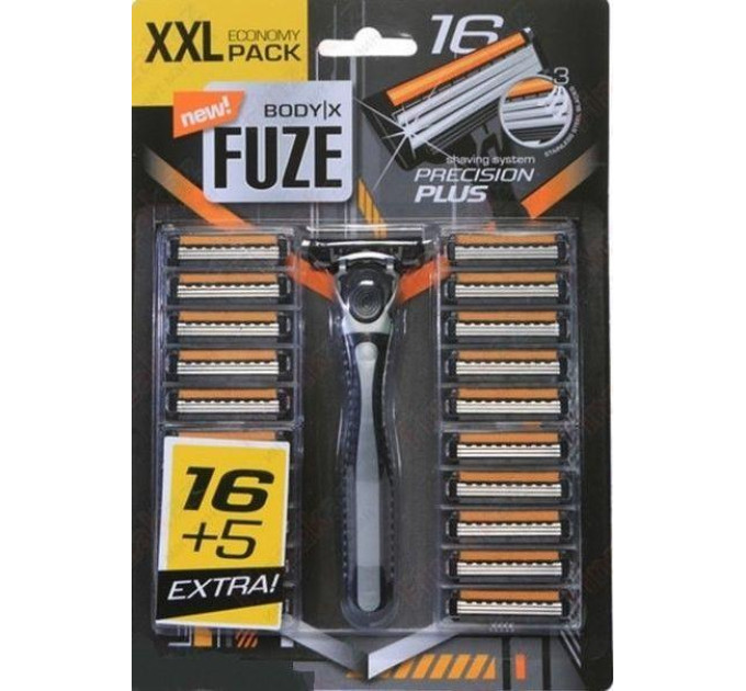 Станок для гоління Body-X Fuze xxl pack, верстат + 21 знімні касети