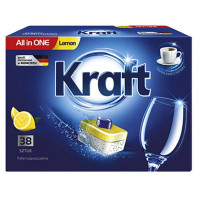 Таблетки для посудомийної машини Kraft All in One Лимон 38 шт 