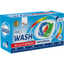 Капсулы для стирки Pro Wash 32 шт. Капсулы для стирки Pro Wash 32 шт.