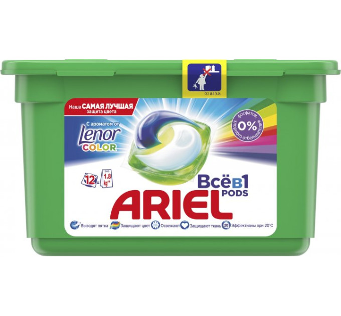 Капсули для прання Ariel Pods Все-в-1 Touch Of Lenor Fresh Color 30 шт