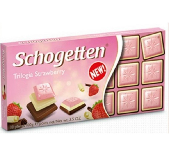 Шоколад Schogetten Trilogia Strawberry ( Трилогія полуниця) 100 г