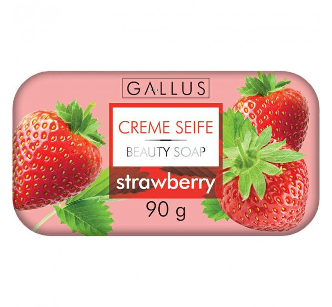 Твердое мыло Gallus Creme Seife Strawberry 90 гр Клубника