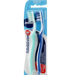 Зубная щётка средней жесткости Elkos Mittel, 2 шт Зубная щётка средней жесткости Elkos Mittel, 2 шт