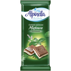 Шоколад Alpinella Mietowa молочний зі смаком м'ясного яті 90 г Шоколад Alpinella Mietowa молочний зі смаком м'ясного яті 90 г