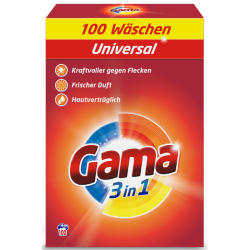 Пральний порошок Gama 3in1 Universal 6 кг 100 циклів прання Пральний порошок Gama 3in1 Universal 6 кг 100 циклів прання