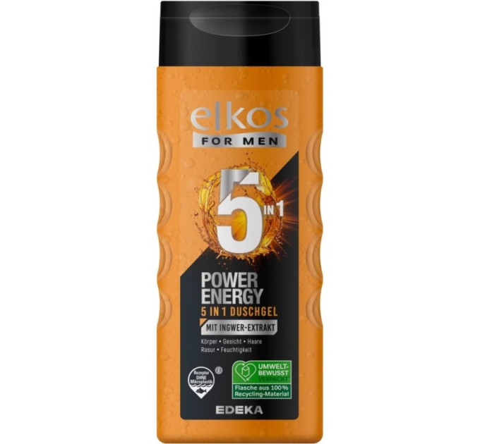 Гель для душу Elkos Men 5 in 1 Power Energy 300 мл (4311501753019)