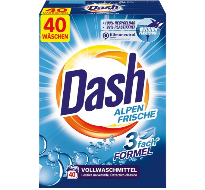 Пральний порошок Dash Alpen Frische 2.6 кг 40 циклів прання (4012400500758)